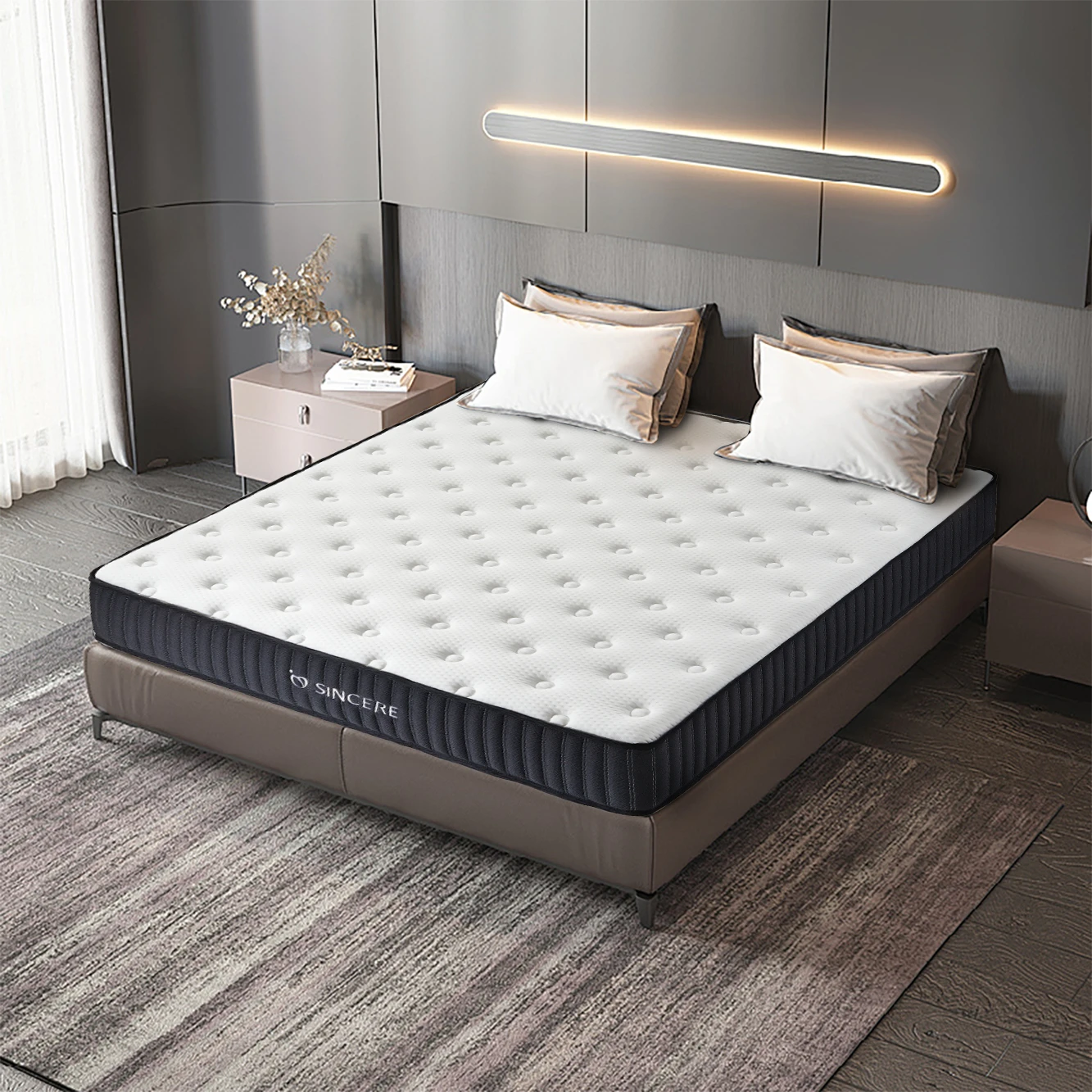 Comfort Line 23 cm Obojstranný antialergický taštičkový matrac s prešívaným poťahom H4 tvrdý matrac | Sincere - Image 2