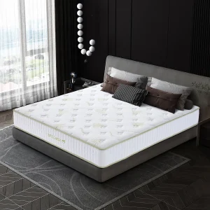 MOON-ALOE 25cm s gélovou pamäťovou penou a poťahom z aloe vera, s vysokou nosnosťou pružín AŽ DO 180 kg. Tvrdosť H4 | Sincere